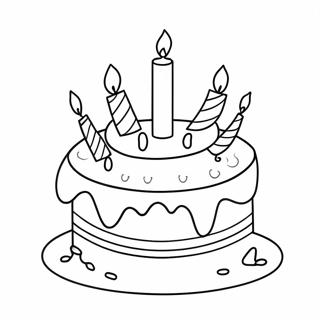 Fun Happy 13th Birthday Cake Coloring Page 68384-54825