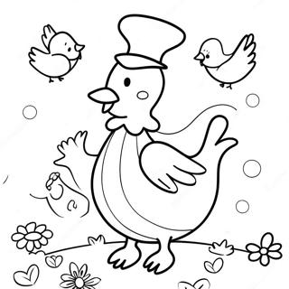 Whimsical Mother Goose With Friends Coloring Page 68394-54833