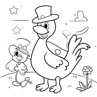 Whimsical Mother Goose With Friends Coloring Page 68394-54836