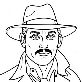 Mysterious Detective Coloring Page 68404-54841