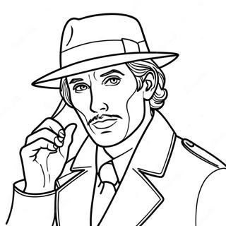 Mysterious Detective Coloring Page 68404-54842