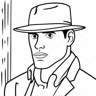 Mysterious Detective Coloring Page 68404-54843