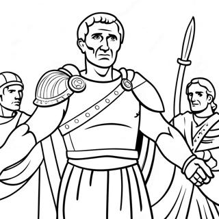 Julius Caesar In Battle Coloring Page 68414-54849