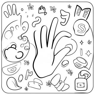 Sign Language Alphabet Coloring Page 68433-54861