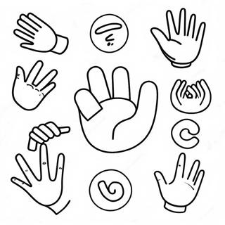 Sign Language Alphabet Coloring Page 68433-54862