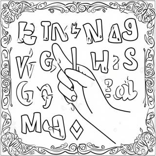 Sign Language Alphabet Coloring Page 68433-54864