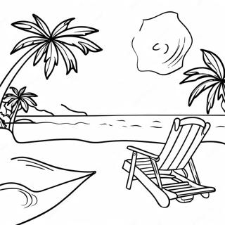 Bahamas Beach Scene Coloring Page 68443-54874