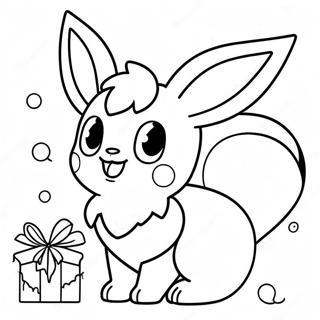 Eevee Christmas Coloring Page 68463-54887