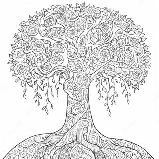 Klimt Golden Tree Coloring Page 68474-54897