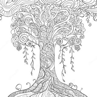 Klimt Golden Tree Coloring Page 68474-54898