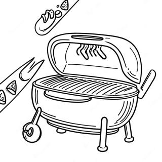 Grill Coloring Page 68483-54902