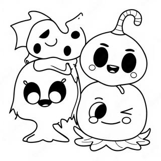 Cute Spookiz Characters Coloring Page 68514-54926