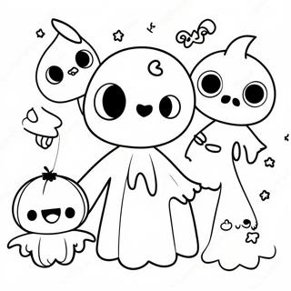 Cute Spookiz Characters Coloring Page 68514-54927