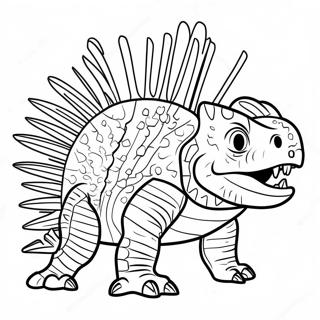 Colorful Dimetrodon With Spiky Back Coloring Page 68524-54934