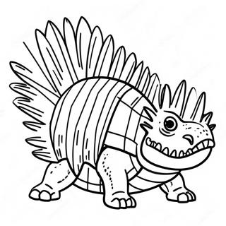 Colorful Dimetrodon With Spiky Back Coloring Page 68524-54935