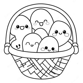 Colorful Peeps In A Basket Coloring Page 68574-54977