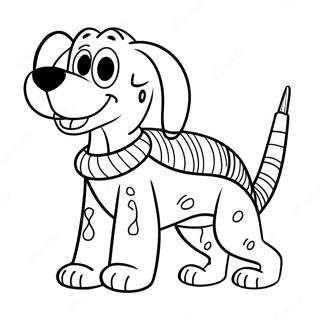 Happy Slinky Dog Coloring Page 68594-54995