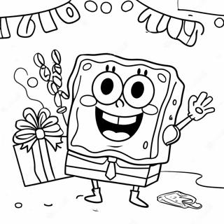 Spongebob Happy Birthday Coloring Page 68613-55002