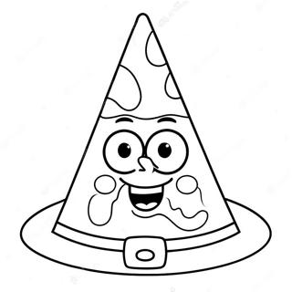 Spongebob Party Hat Coloring Page 68614-55009