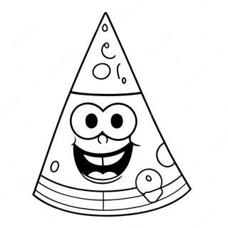 Spongebob Party Hat Coloring Page 68614-55010