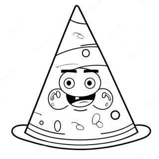 Spongebob Party Hat Coloring Page 68614-55011