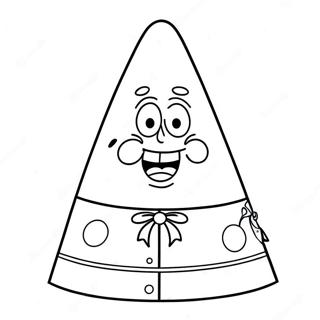 Spongebob Party Hat Coloring Page 68614-55012