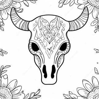 Cow Skull Coloring Pages