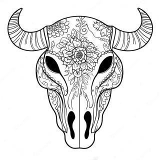 Cow Skull Coloring Page 68653-55040