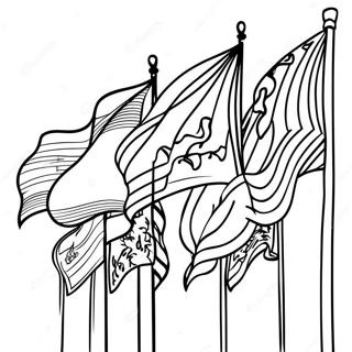 Country Flags Coloring Pages