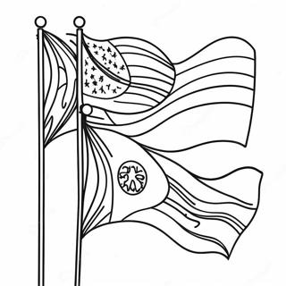 Colorful Country Flags Coloring Page 68674-55061