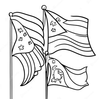 Colorful Country Flags Coloring Page 68674-55062