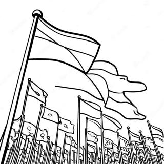 Colorful Country Flags Coloring Page 68674-55064