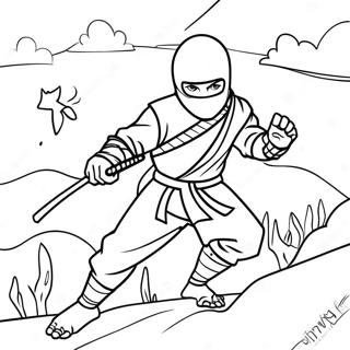 Cool Night Ninja In Action Coloring Page 68684-55069