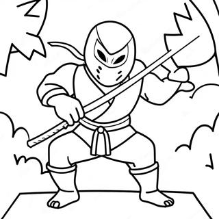 Cool Night Ninja In Action Coloring Page 68684-55070