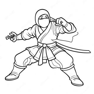 Cool Night Ninja In Action Coloring Page 68684-55071