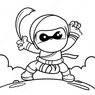 Cool Night Ninja In Action Coloring Page 68684-55072