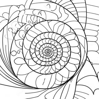 Fibonacci Spiral Coloring Page 68703-55073