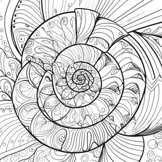 Fibonacci Spiral Coloring Page 68703-55074