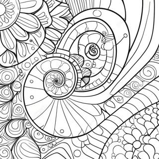 Colorful Fibonacci Patterns Coloring Page 68704-55081