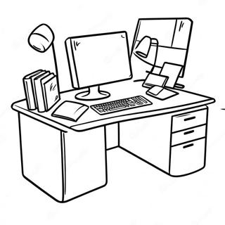 Office Desk Coloring Page 68753-55127