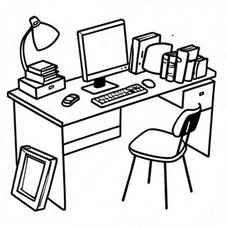 Office Desk Coloring Page 68753-55128