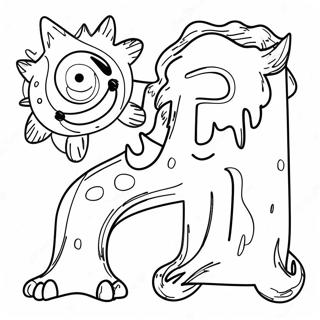 Monster Letters Coloring Page 68763-55122