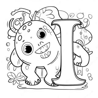 Colorful Monster Letters Coloring Page 68764-55132