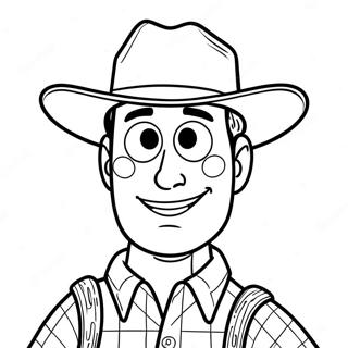 Woody In Cowboy Hat Coloring Page 6877-5601