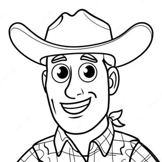 Woody In Cowboy Hat Coloring Page 6877-5602