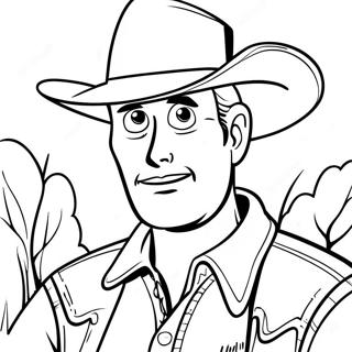 Woody In Cowboy Hat Coloring Page 6877-5603