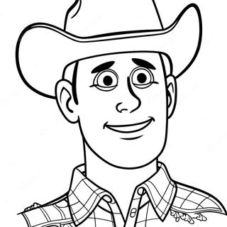 Woody In Cowboy Hat Coloring Page 6877-5604