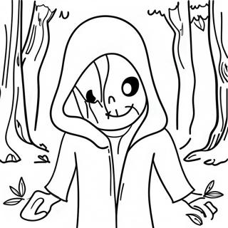 Creepy Eyeless Jack In The Woods Coloring Page 68784-55146