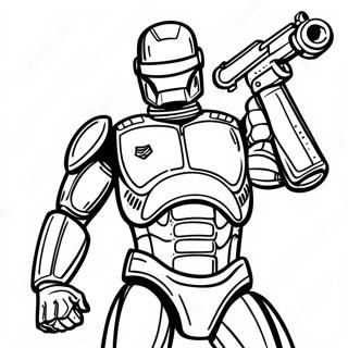 Robocop In Action Coloring Page 68814-55168