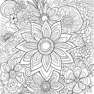 Intricate Floral Patterns Coloring Page 68824-55177